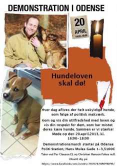demonstration hundeloven Odense hunde politi aflivning 