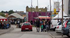 næstved havn jubilæumsfest 75år biletr vejene ikke lukket fulde folk maser på 