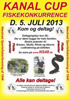 Kanal Cup - Åle fiskeri Næstved sportsfiskerforening af 1948 konkurrence præmier kanalvej start kl.18:30