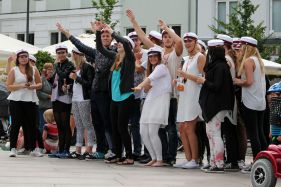 Studenterne festede Axel torv fest fejre gymnasiet Næstved