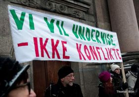 demonstration lockout lærerne Christiansborg københavn